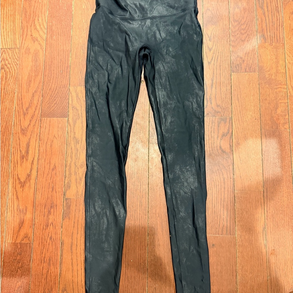SPANX Black High-Waist Shaping Leggings size large tall